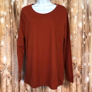 No Boundaries Brown Orange Long Sleeve Shirt